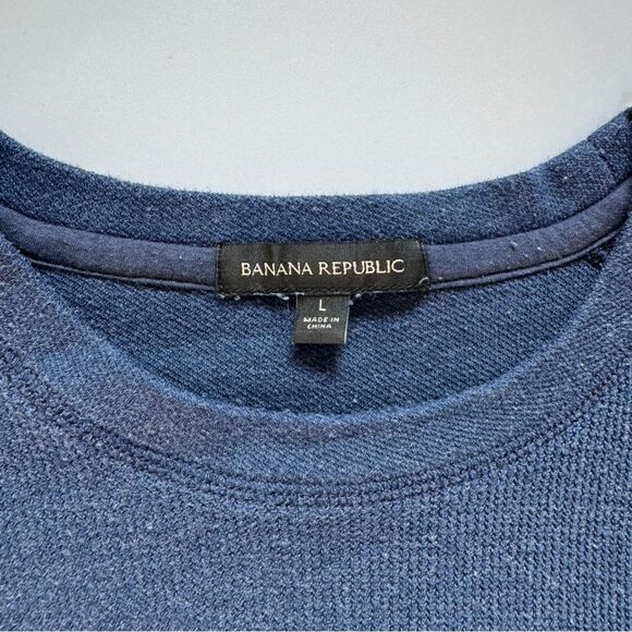 Banana Republic Men’s Waffle Crew Sweatshirt Mid-Weight Size Large - Picture 3 of 7